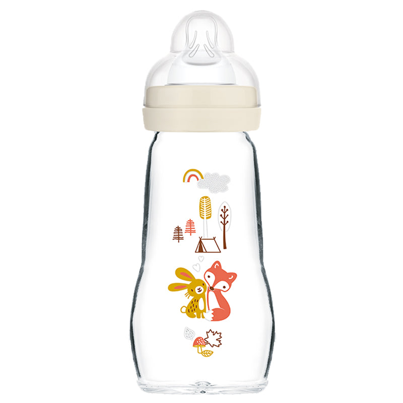 MAM Feel Good Glass Bottle 260ml Pack of 1 Unisex