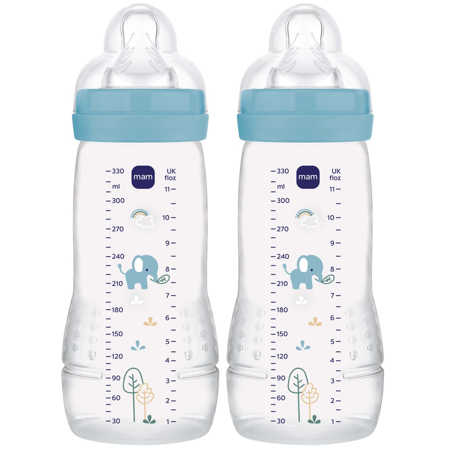 MAM Easy Active Bottle 330ml 2 Pack Blue