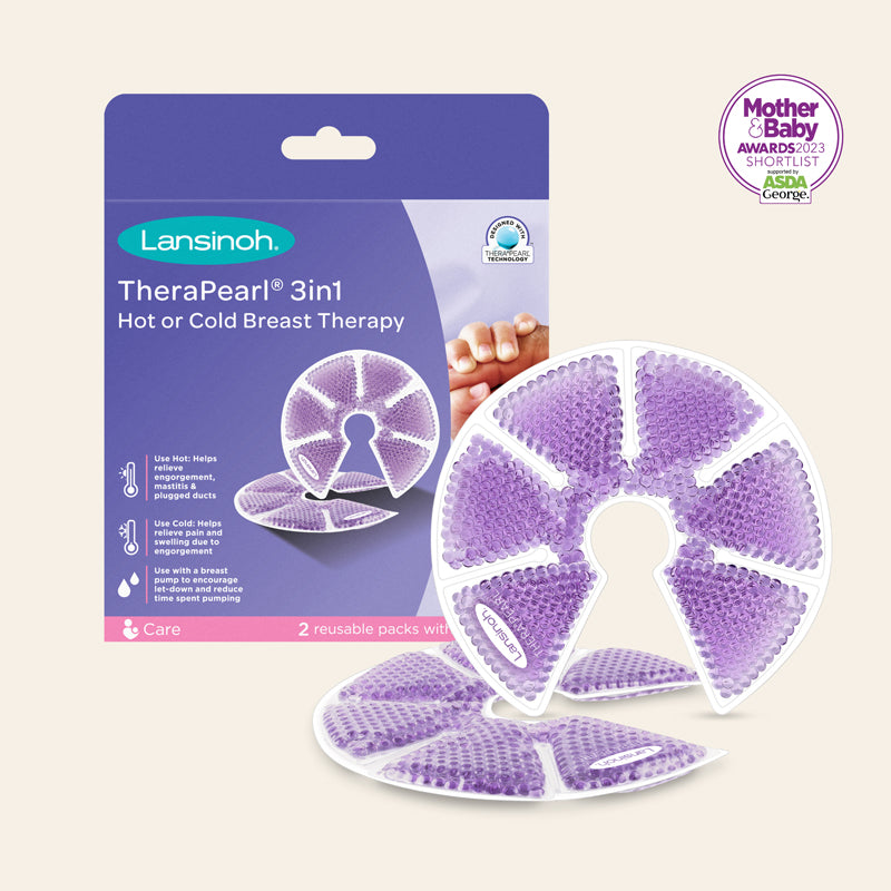 Lansinoh Thera°Pearl 3-in-1 Hot or Cold Breast Therapy Pads 2Pk