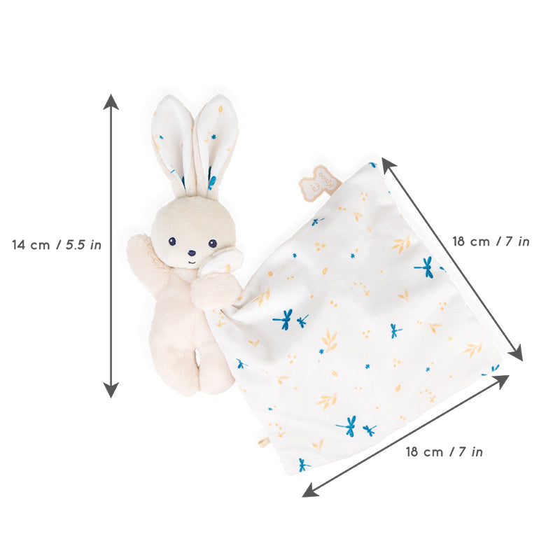 Kaloo Carre Douceur Doudou Rabbit White Delicate 17cm