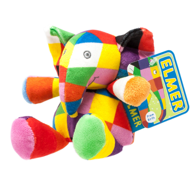 Elmer Plush Bean Rattle 12cm