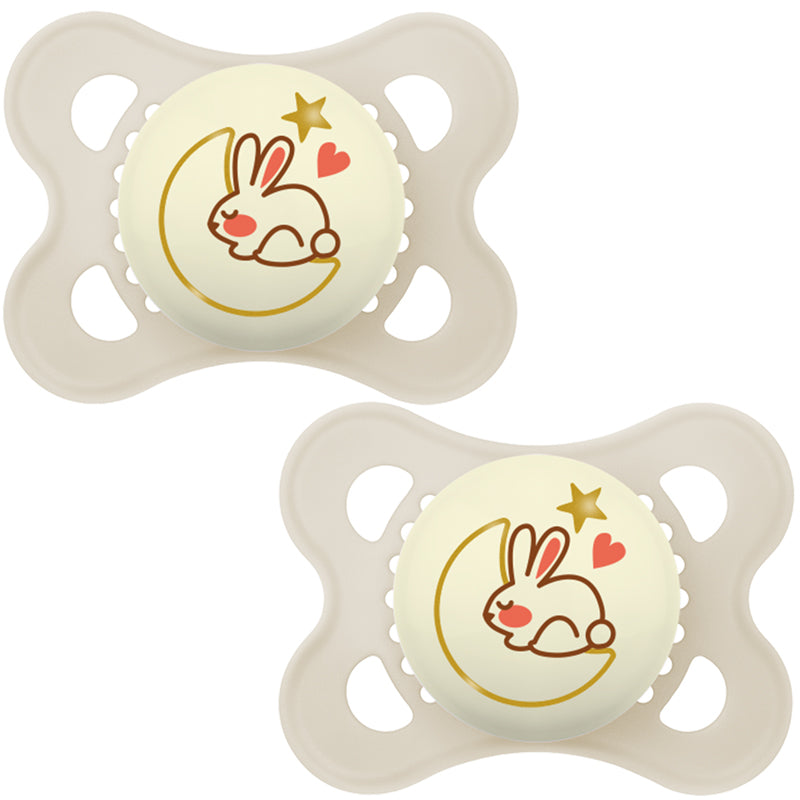 MAM Pure Night Soother Unisex 2-6m 2Pk