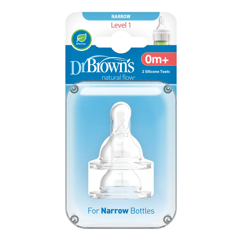 Dr Brown's Narrow Options+ Level 1 Flow Teat 2Pk