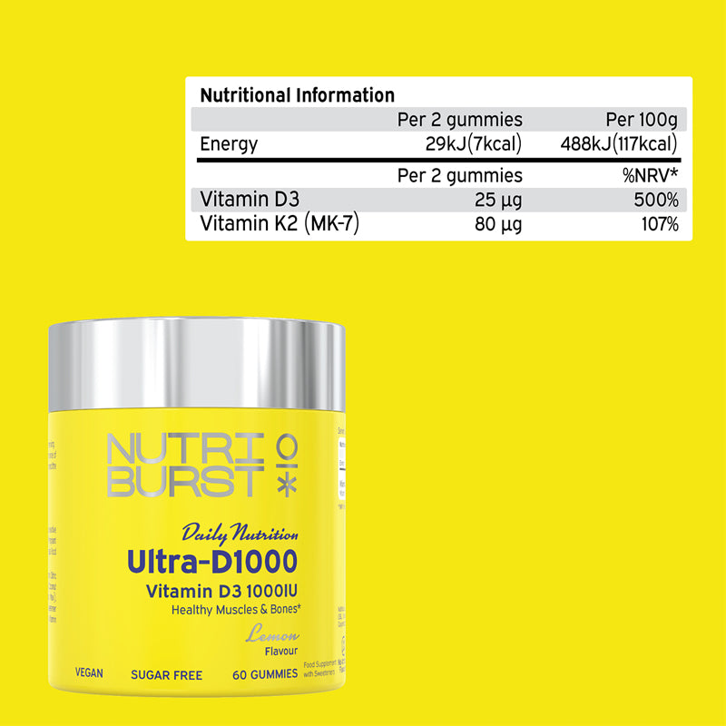 Nutriburst Ultra D3 1000 IU 60s
