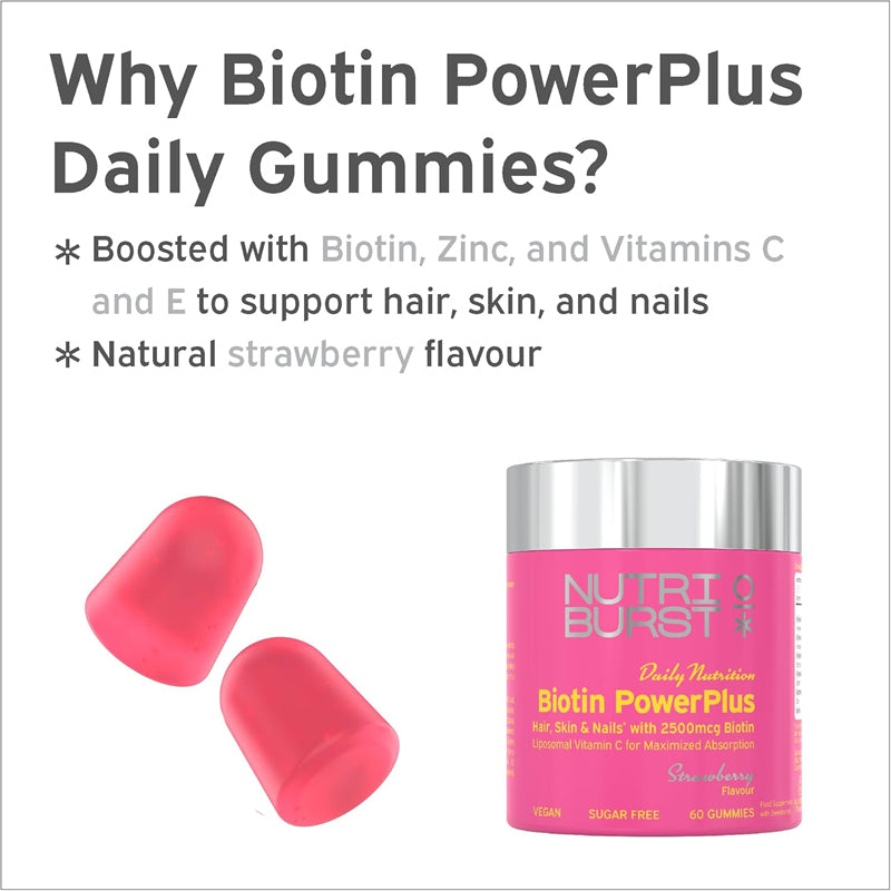 Nutriburst Biotin Powerplus 60s