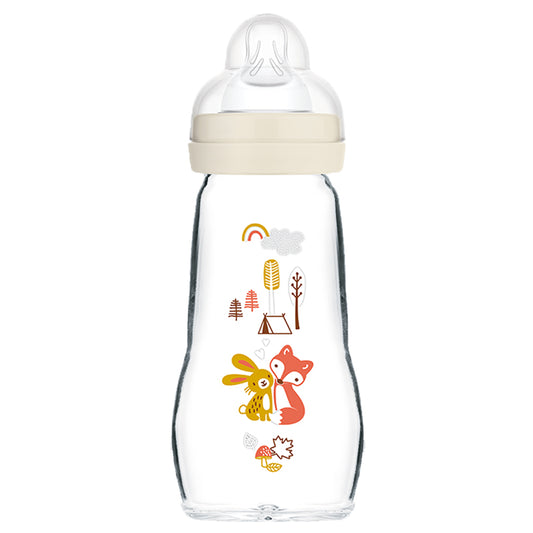 MAM Feel Good Glass Bottle 260ml Pack of 1 Unisex