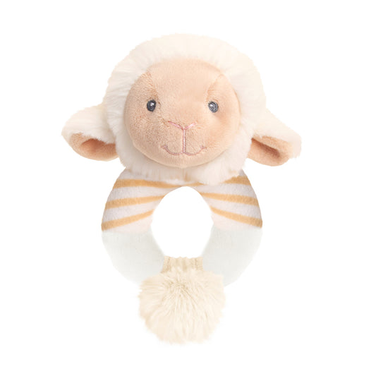 Keel Toys Keeleco Lullaby Lamb Ring Rattle 14cm