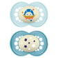 MAM Night Soother Blue Astro 6m+ 2Pk