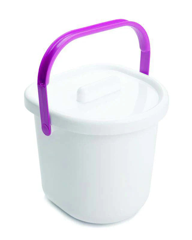 The Neat Nursery Co. Nappy Pail And Lid White/Pink