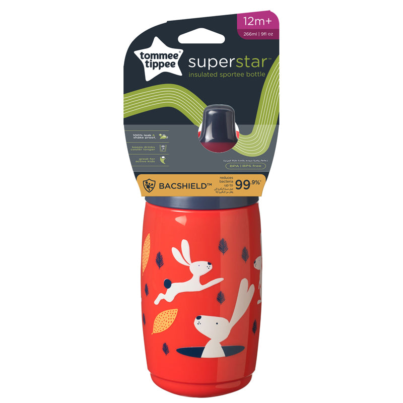 Tommee Tippee Insulated Sportee 266ml 12m+ Pack of 3 Assorted