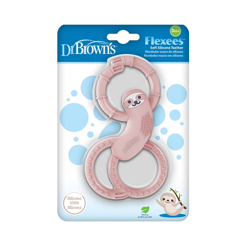 Dr. Brown's Flexees Silicone Teether Sloth Pink