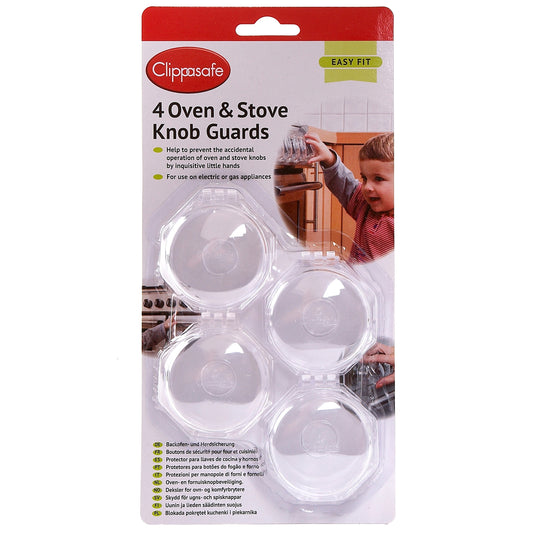 Clippasafe Home Safety Oven & Stove Knob Guards 4 Pack