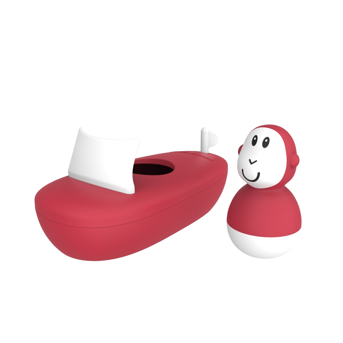 Matchstick Monkey Bathtime Boat Set Red