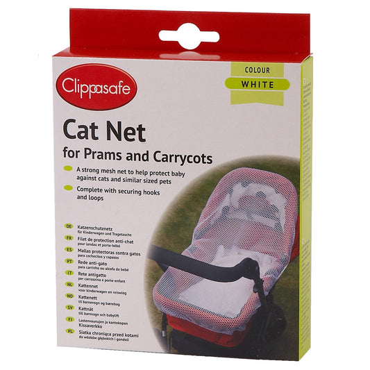 Clippasafe Pram & Carrycot Cat Net White
