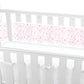 Breathable Baby Four Sided Mesh Cot Liner Pink Stars