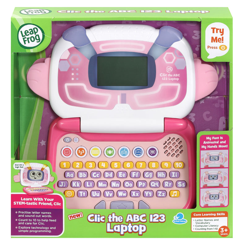 Leap Frog Clic the ABC 123 Laptop Pink