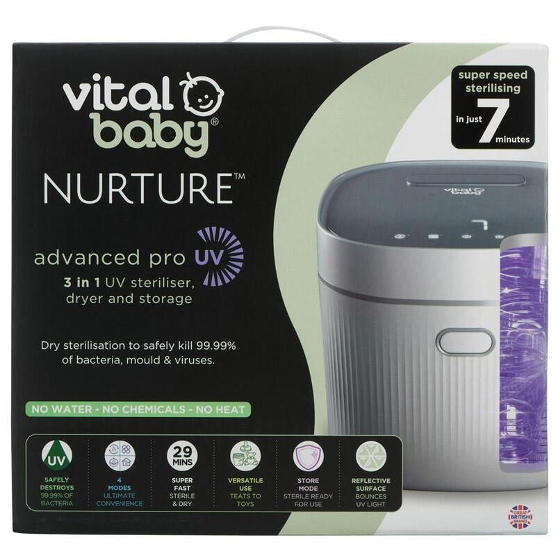Vital Baby NURTURE Advanced Pro UV Steriliser & Dryer White