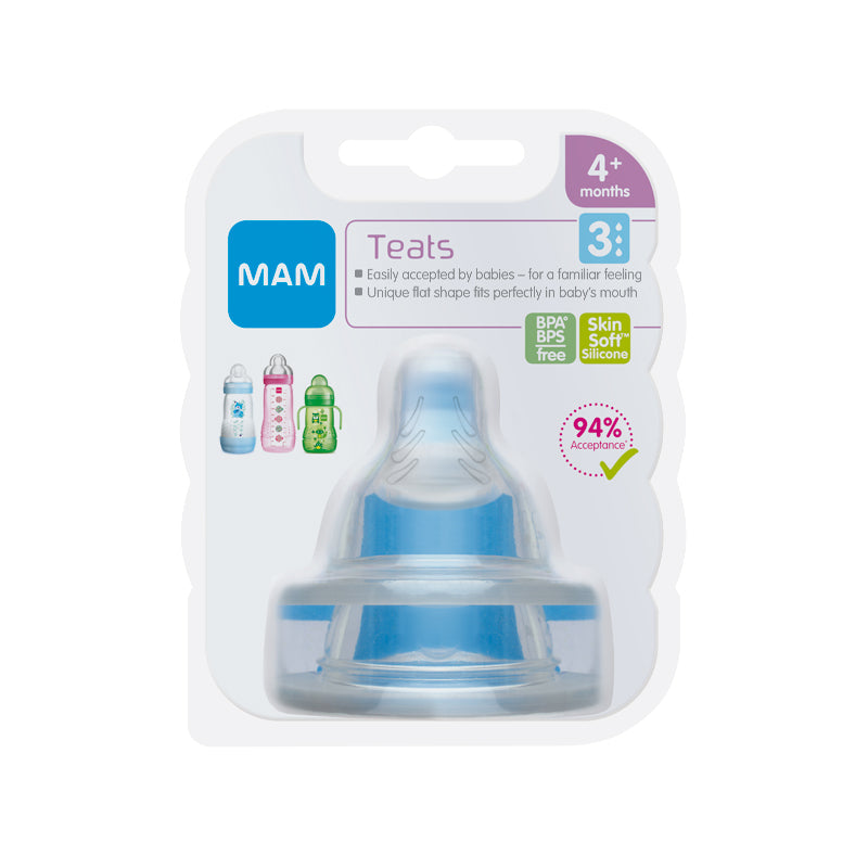 MAM SkinSoft Silicone Teat Fast Flow 2Pk