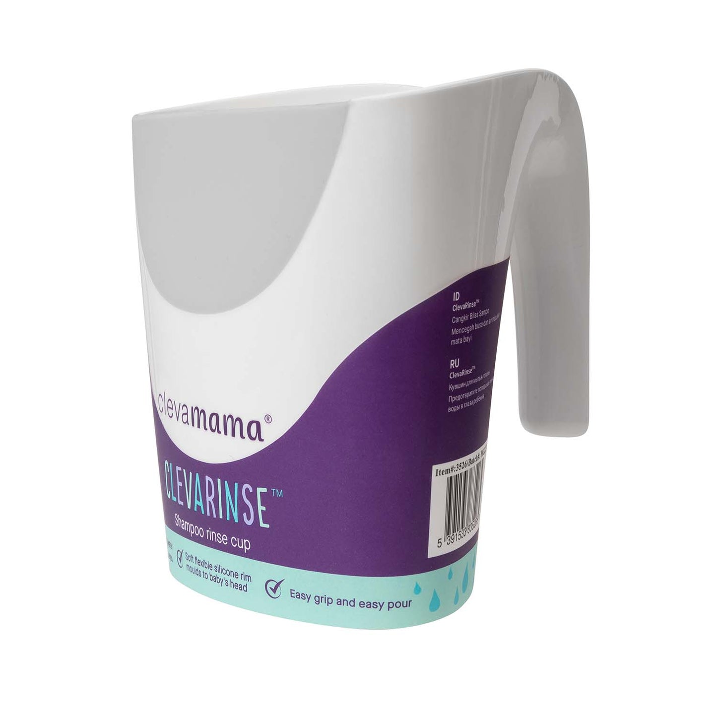 Clevamama Clevarinse Shampoo Rinse Cup 500ml Grey