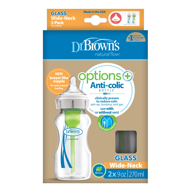 Dr. Brown's Options+ Glass Bottle 270ml 2pk