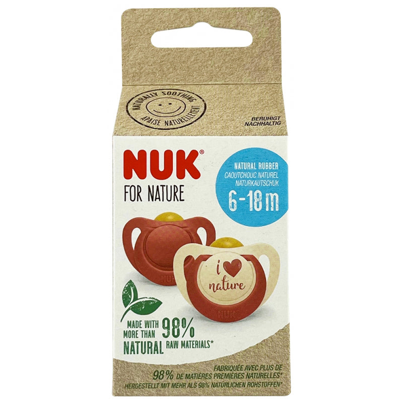 NUK For Nature Latex Soother Rose 2Pk