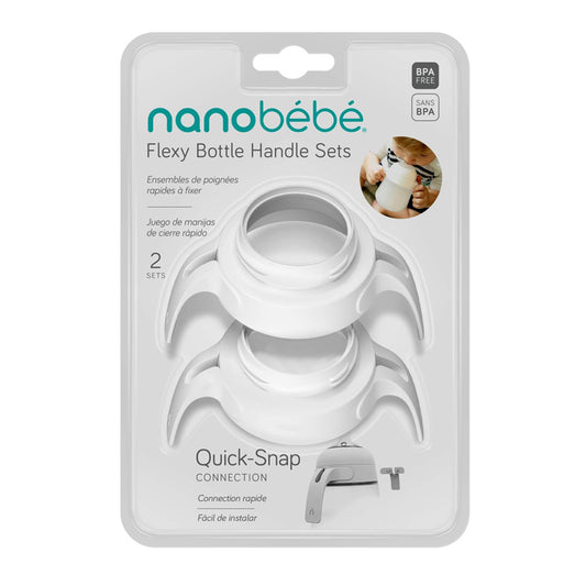Nanobebe Bottle Handles White 2Pk
