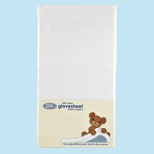 DK Fitted Moses Basket Sheet White 73x30cm White