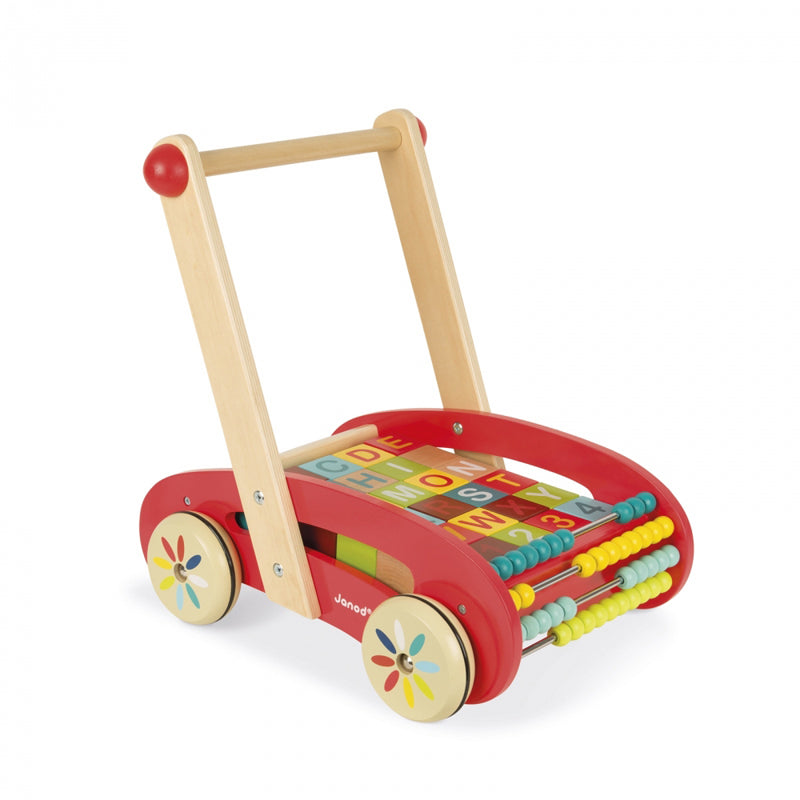 Janod Tatoo ABC Buggy Trolley with 30 Blocks