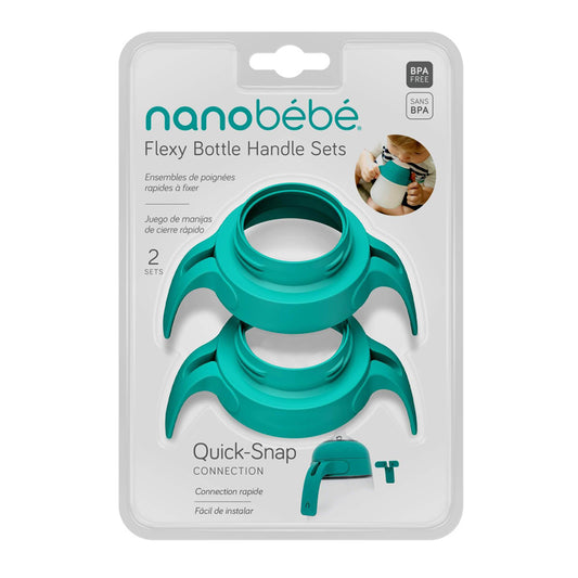 Nanobebe Bottle Handles Teal 2Pk