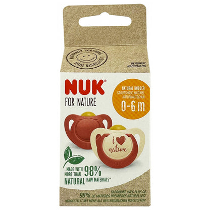 NUK For Nature Latex Soother Rose 2Pk