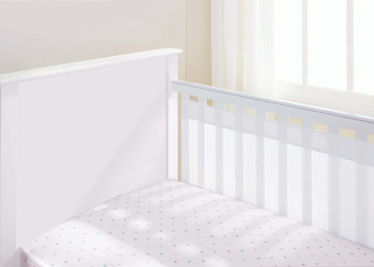 Breathable Baby Two Sided Airflow Mesh Cot Liner White