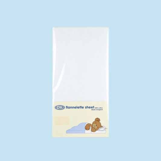 DK Fitted Cot Sheet White 127x63cm White
