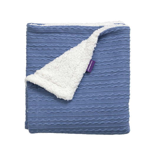 Clevamama Blanket Luxe Sherpa Baby Blanket Blue