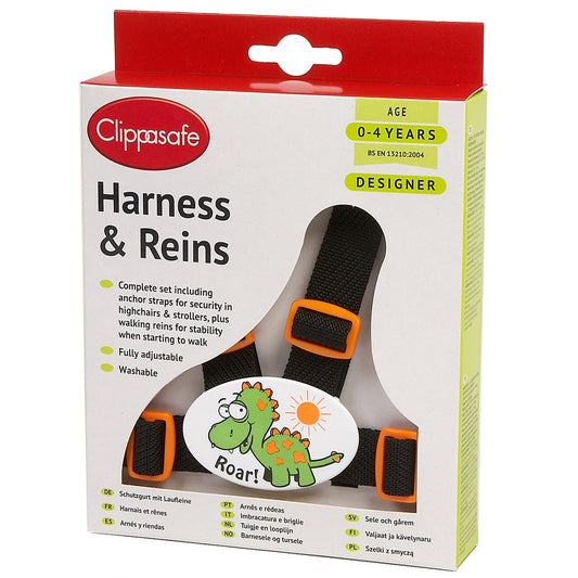 Clippasafe Harness & Rein Designer Dinosaur