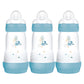 MAM Easy Start Anti-Colic Bottle 260ml 3Pk Blue