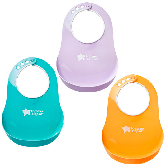 Tommee Tippee Catch All Bib Pack of 3 Assorted