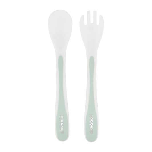 Kikka Boo Spoon and Fork Set Mint