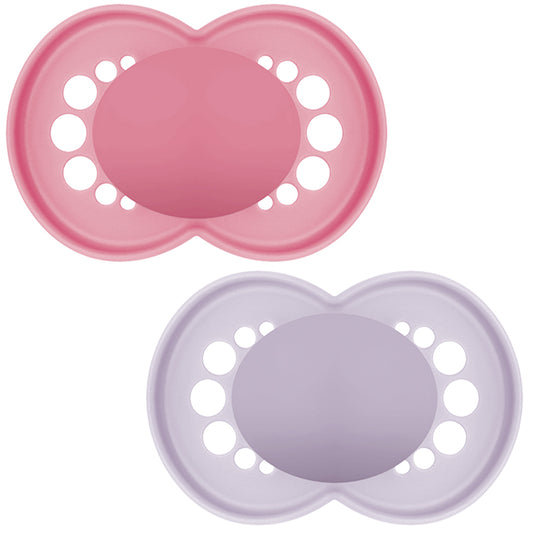 MAM Pure Original Soother Solid Pink 16m+ 2Pk