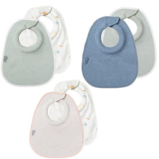 Tommee Tippee Closer to Nature Milk Feeding Bibs 2Pk Pack of 3 Assorted