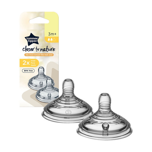 Tommee Tippee Closer to Nature Teat Medium Flow 2Pk