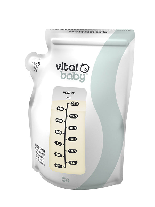 Vital Baby NURTURE Easy Pour Breast Milk Storage Bag 30Pk