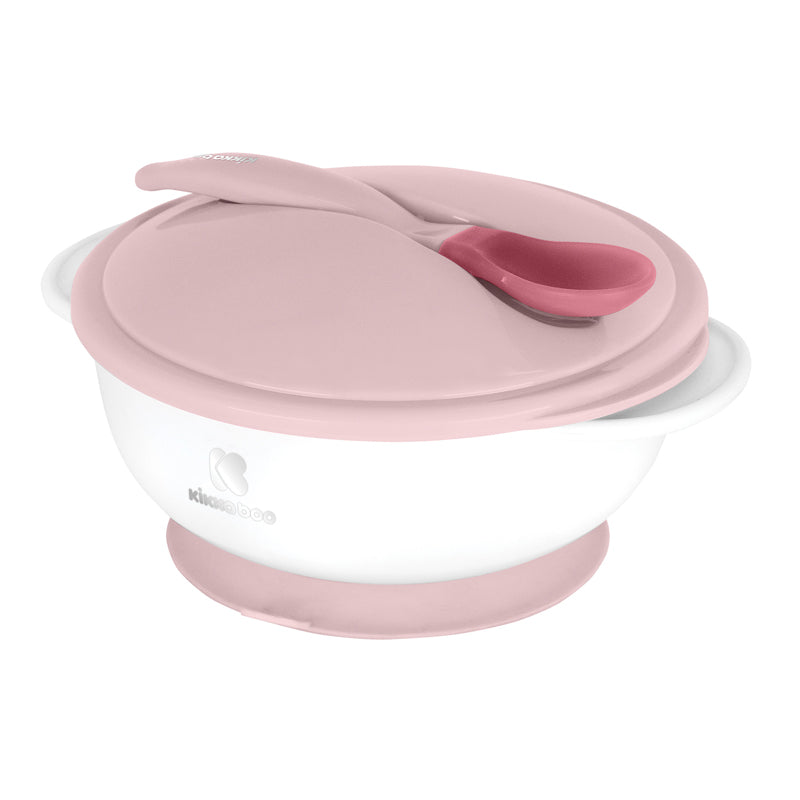 Kikka Boo Suction Bowl With Heat Sensing Spoon Pink