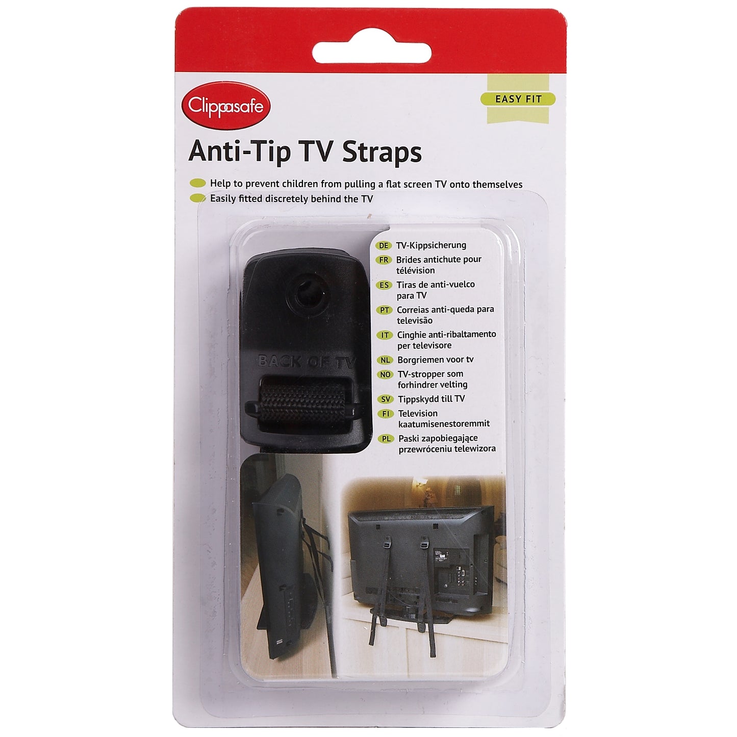 Clippasafe Home Safety Anti-Tip TV Straps