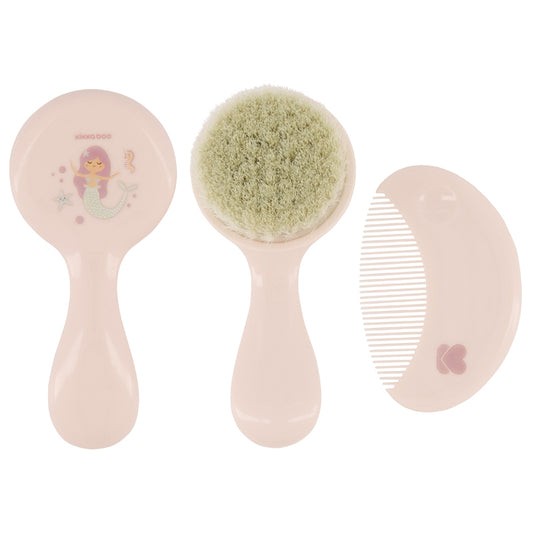 Kikka Boo Comb And Brush With Natural Bristles Savanna Pink
