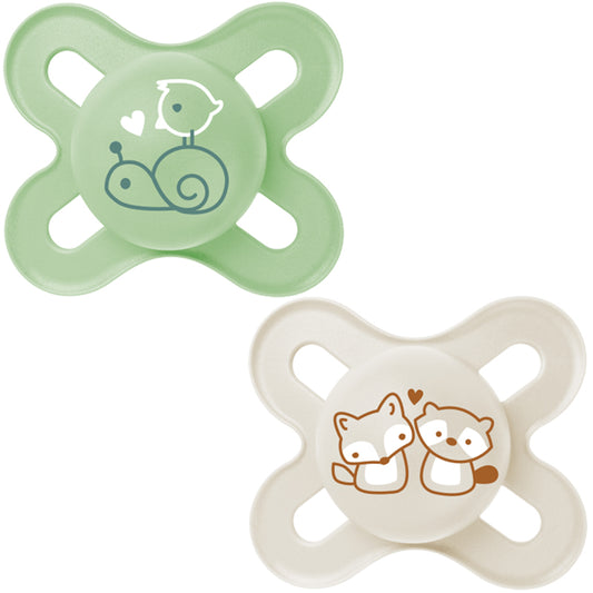 MAM Pure Start Soother Unisex 0-2m 2Pk