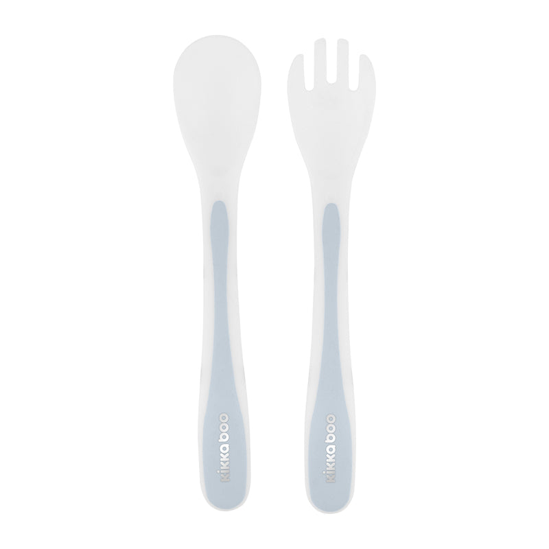 Kikka Boo Spoon and Fork Set Blue