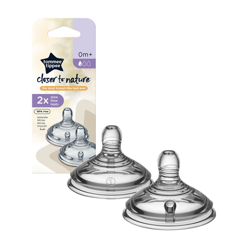 Tommee Tippee Closer to Nature Teat Slow Flow 2Pk