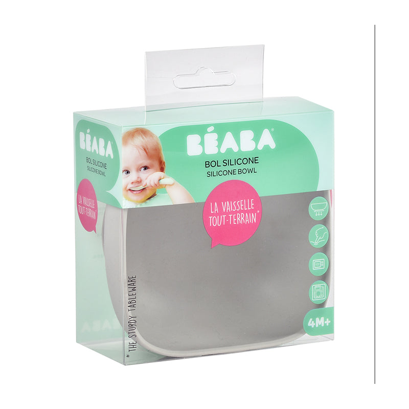 Beaba Silicone Suction Bowl Mineral Grey