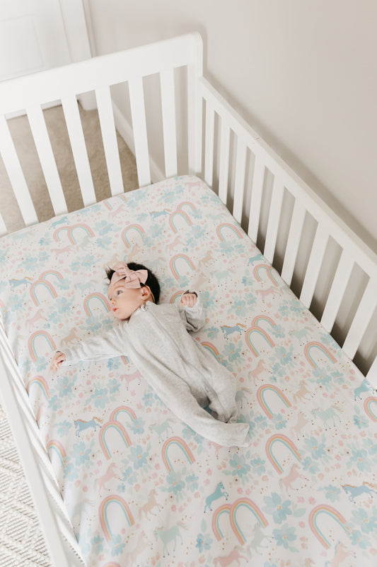 Copper Pearl Premium Elasticised Cot Sheet Whimsy