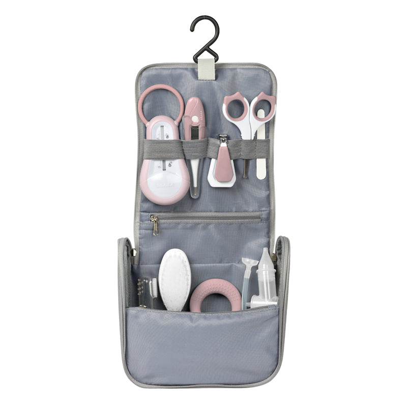 Beaba Hanging Toiletry Pouch With 9pcs Pink